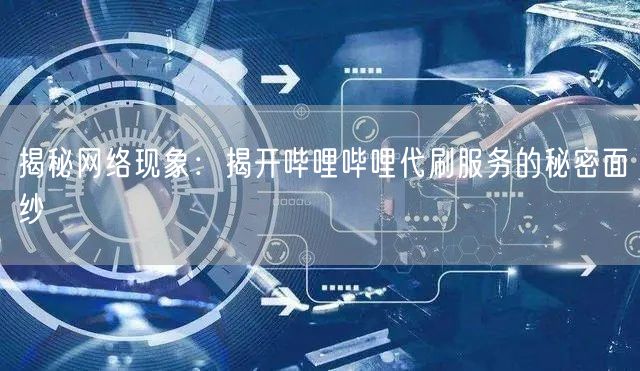 揭秘网络现象：揭开哔哩哔哩代刷服务的秘密面纱