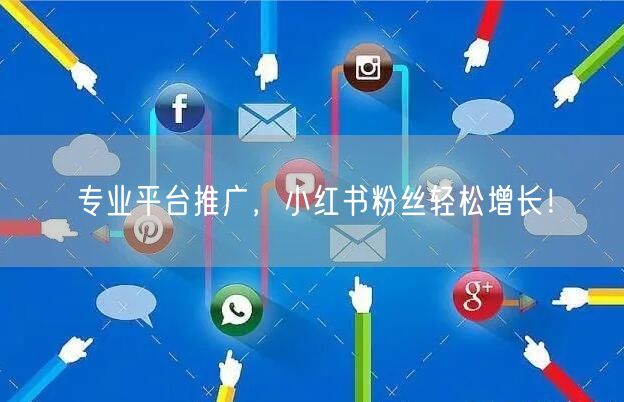 专业平台推广，小红书粉丝轻松增长！