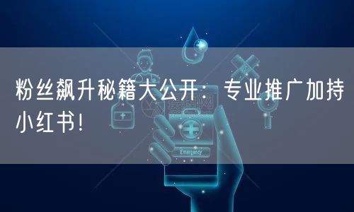 粉丝飙升秘籍大公开：专业推广加持小红书！