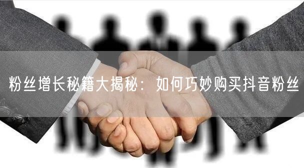 粉丝增长秘籍大揭秘：如何巧妙购买抖音粉丝