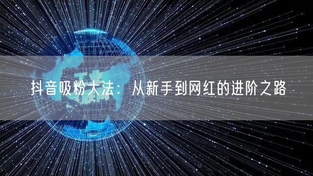 抖音吸粉大法：从新手到网红的进阶之路