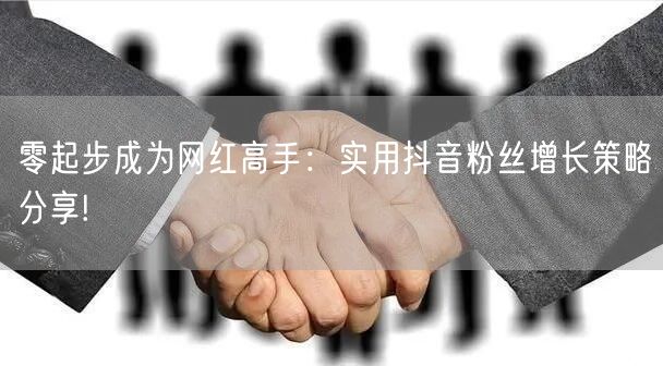 零起步成为网红高手：实用抖音粉丝增长策略分享!