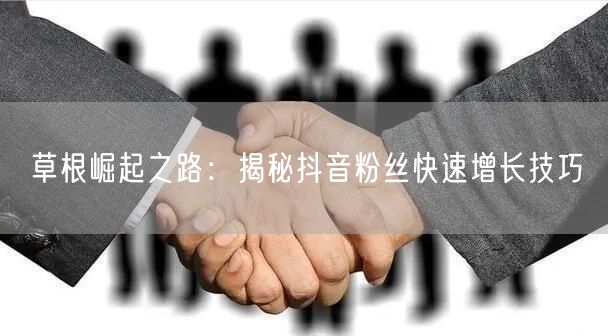 草根崛起之路：揭秘抖音粉丝快速增长技巧