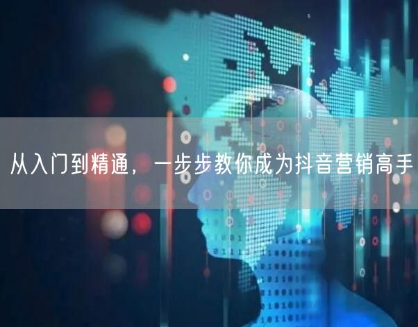 从入门到精通，一步步教你成为抖音营销高手
