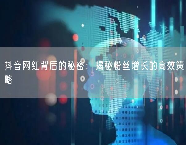 抖音网红背后的秘密：揭秘粉丝增长的高效策略