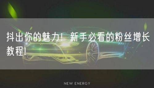 抖出你的魅力！新手必看的粉丝增长教程!