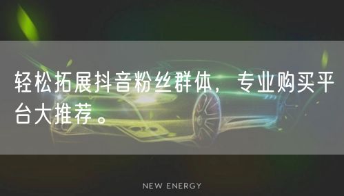 轻松拓展抖音粉丝群体，专业购买平台大推荐。