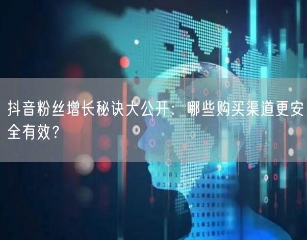 抖音粉丝增长秘诀大公开：哪些购买渠道更安全有效？
